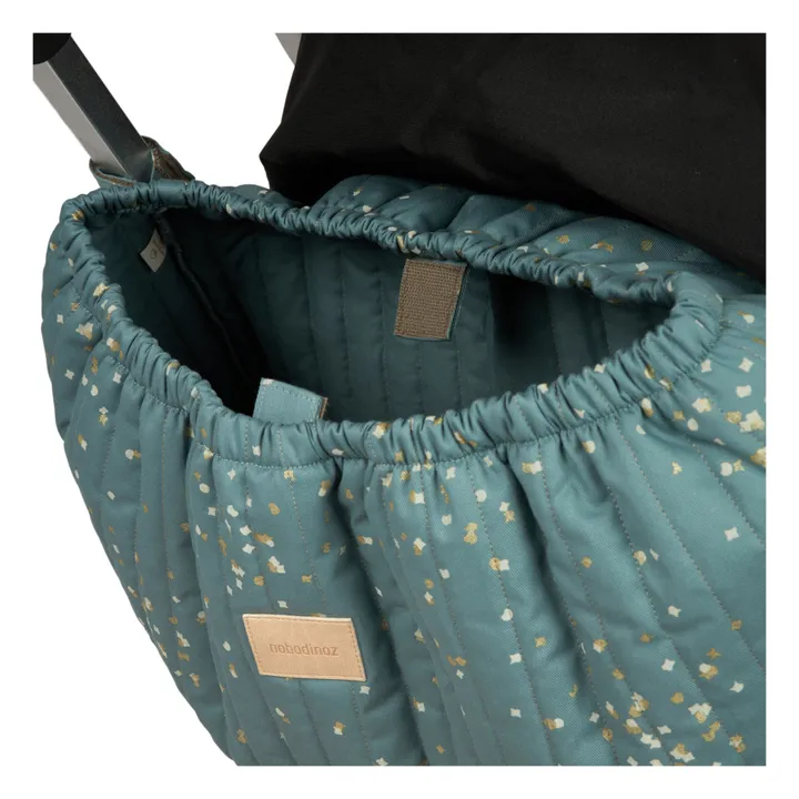 Nobodinoz Sac pour poussette Hyde Park | Bleu Vert