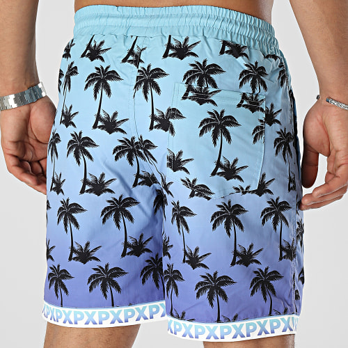 Short De Bain Floral 2240221 Bleu Clair