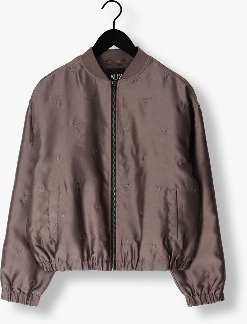 ALIX THE LABEL bronzen alix the label jack ladies woven shiny bull bomber