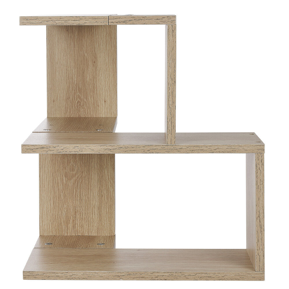 Etagère double spécial angle couleur chêne