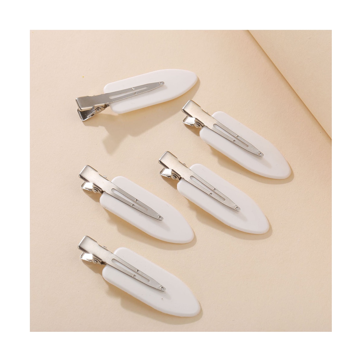 4 stk No Crease Hair Clips Hvit