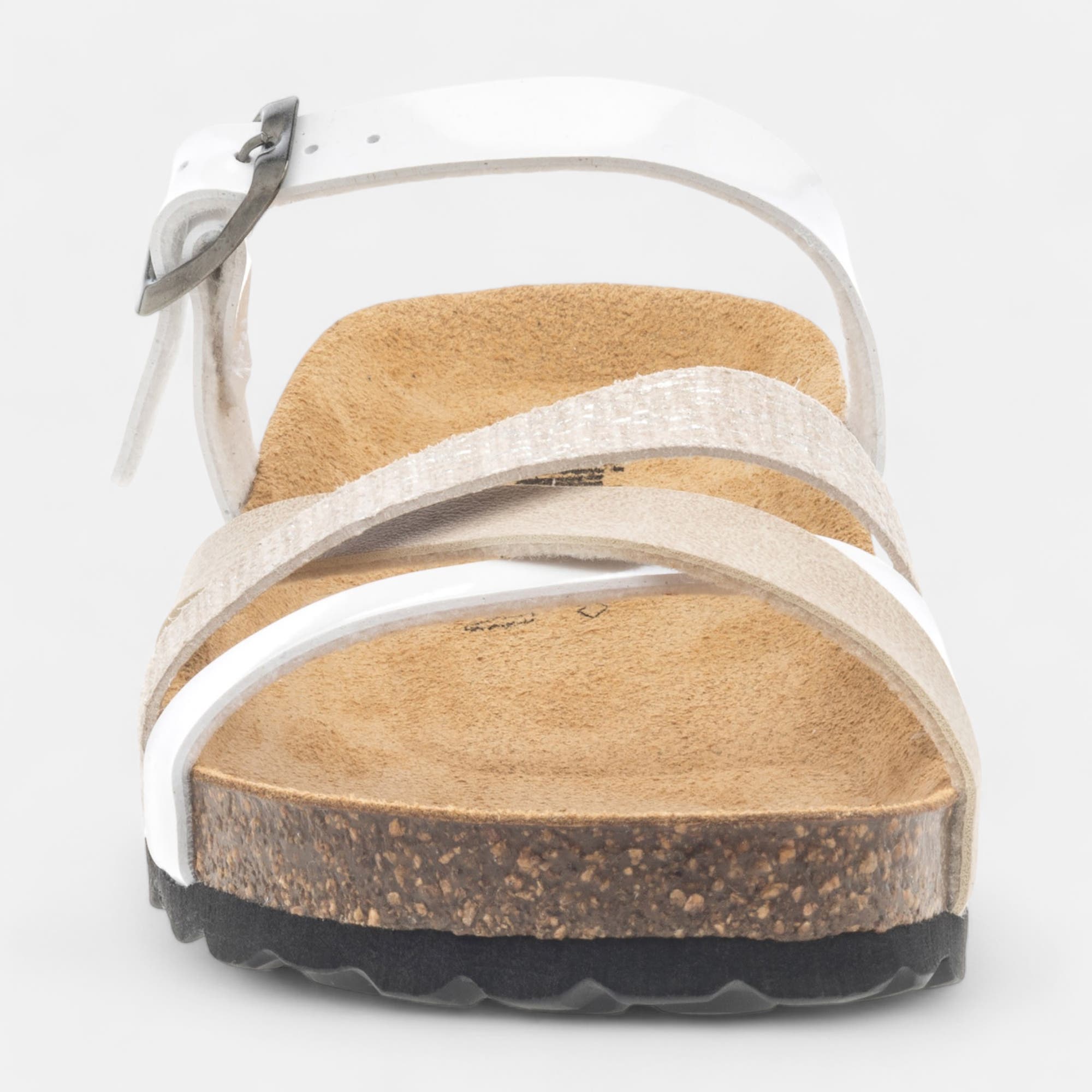 Mules semelle liège Femme blanc