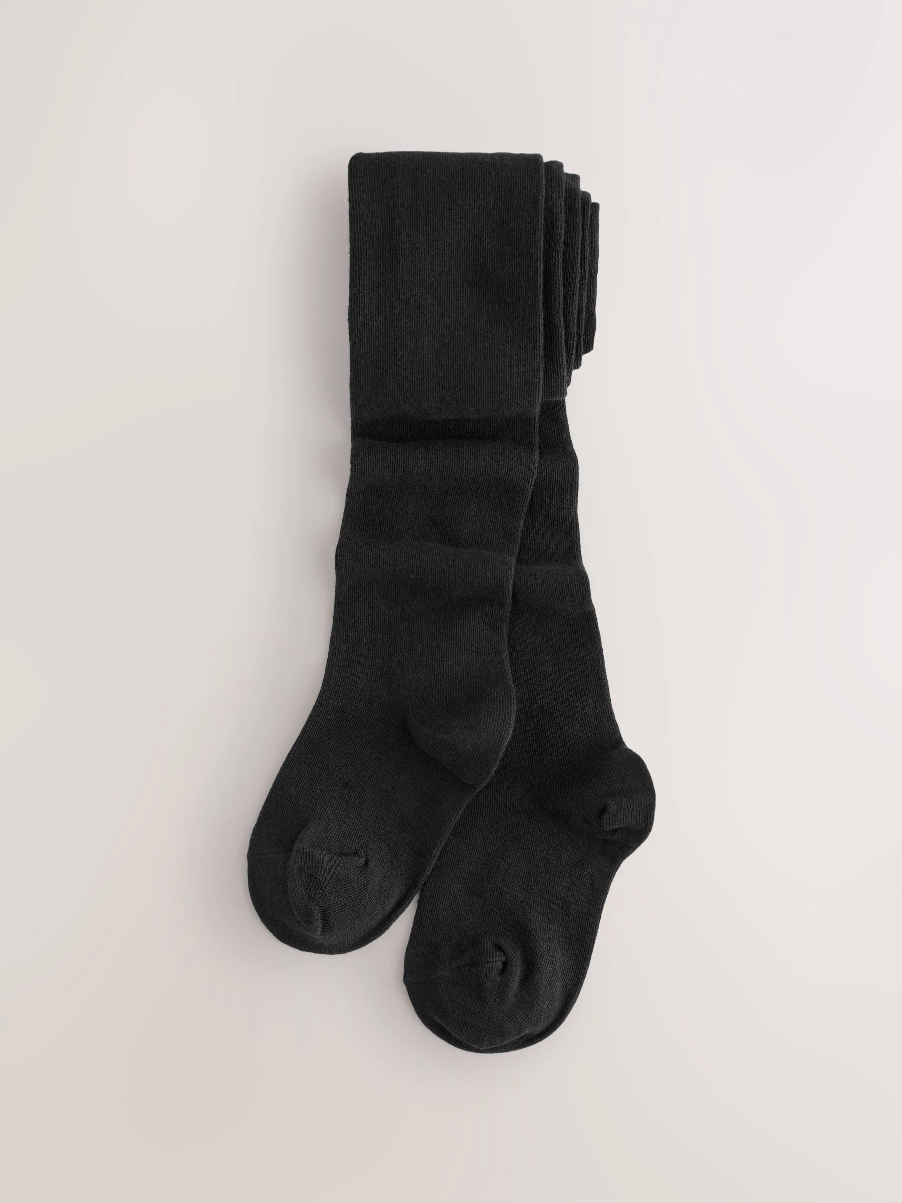 Zwart - Cotton Rich School Tights 3 Pack