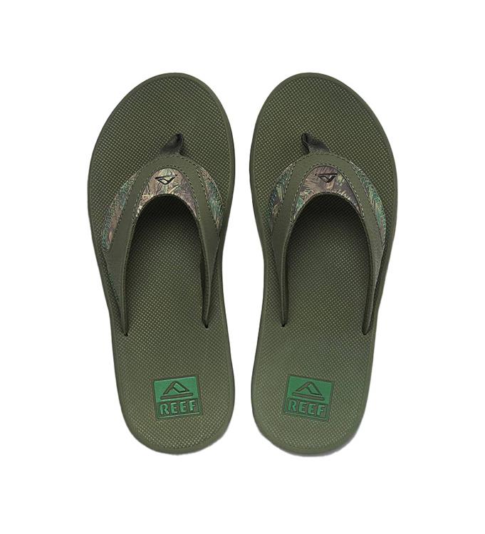 Reef Men Fanning Olive Palm Teenslippers