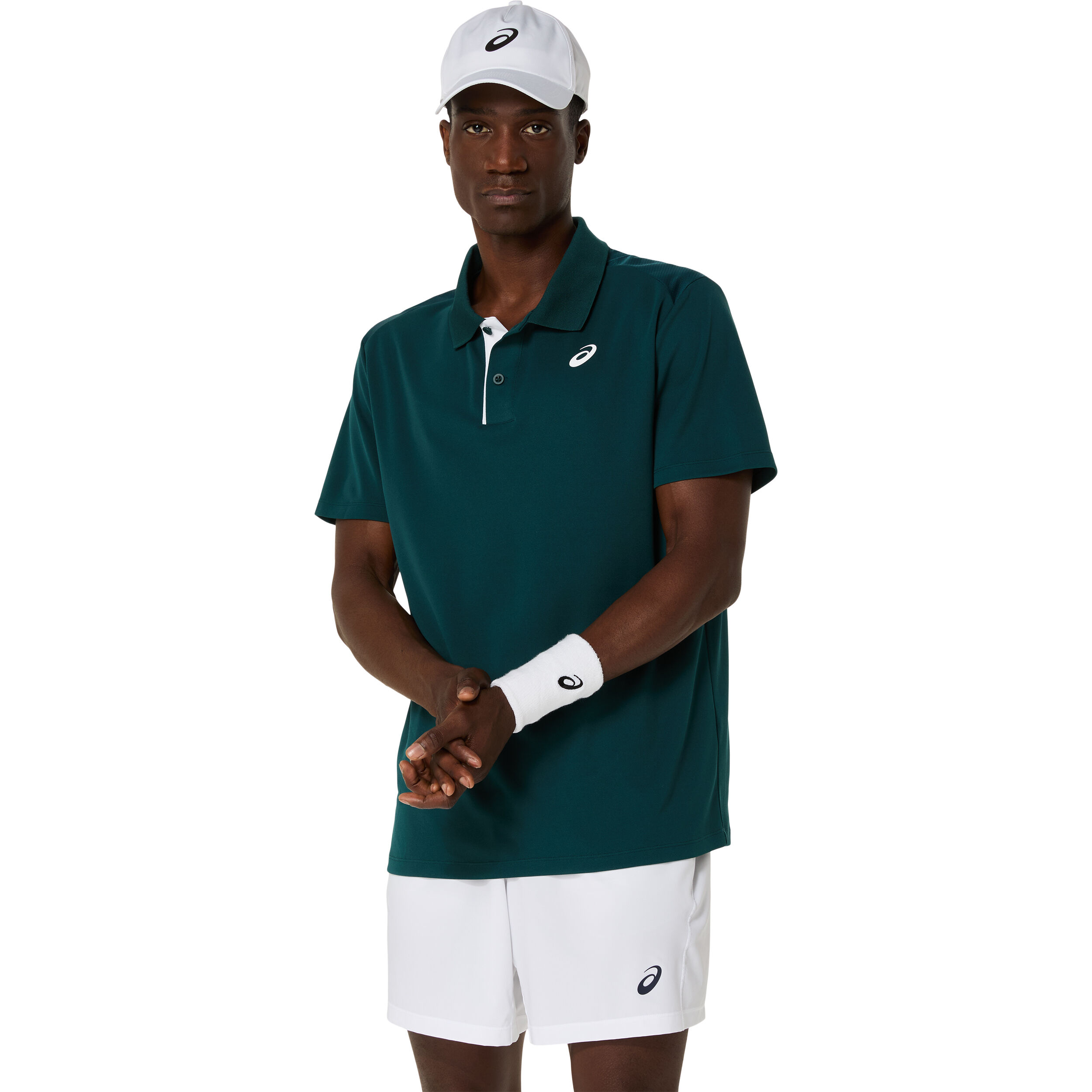 ASICS Court Polo Hommes - Vert Foncé