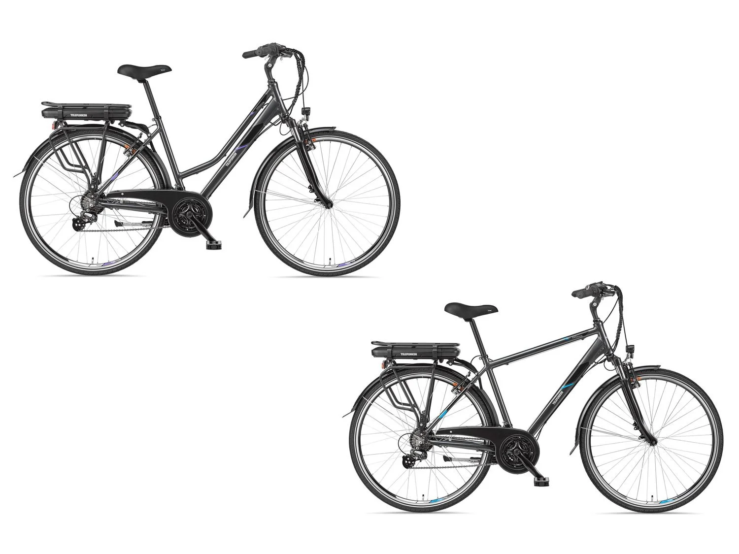 Bicicleta elétrica Telefunken Trekking Expedition XT480 / XT481, aro 28 polegadas