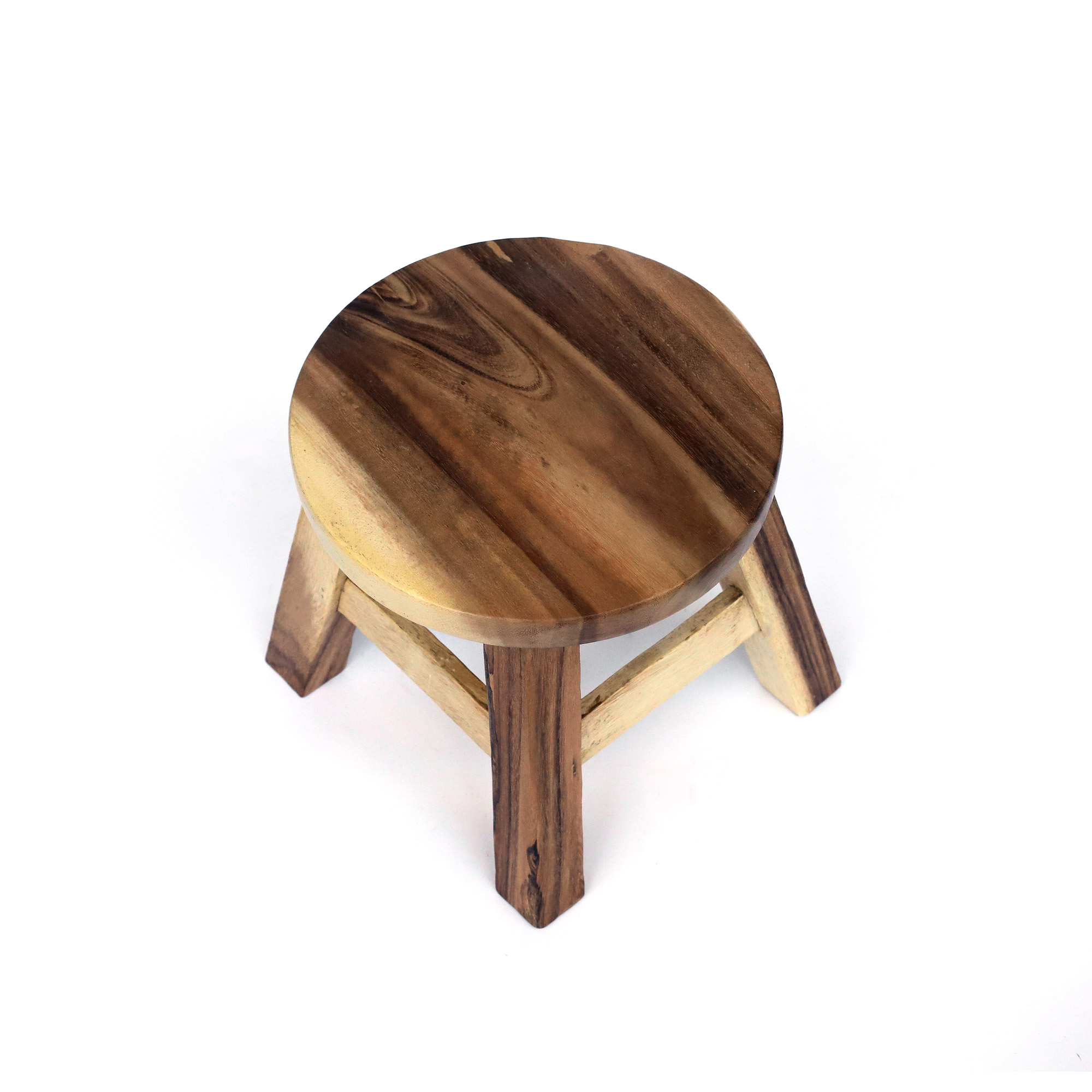 Hocker aus Akazienholz, natur, Ø 25 cm, H 25 cm von fischer's lagerhaus