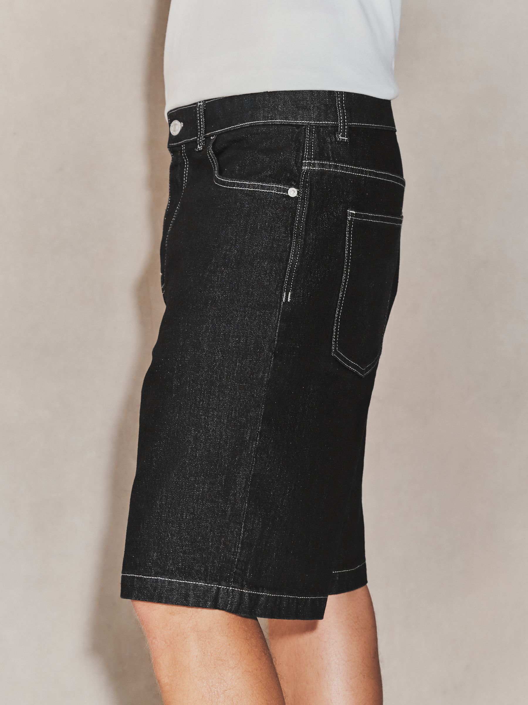 Zwart - EDIT Jort denim shorts