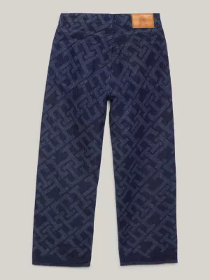 Calça jeans regular com monograma Crest TH