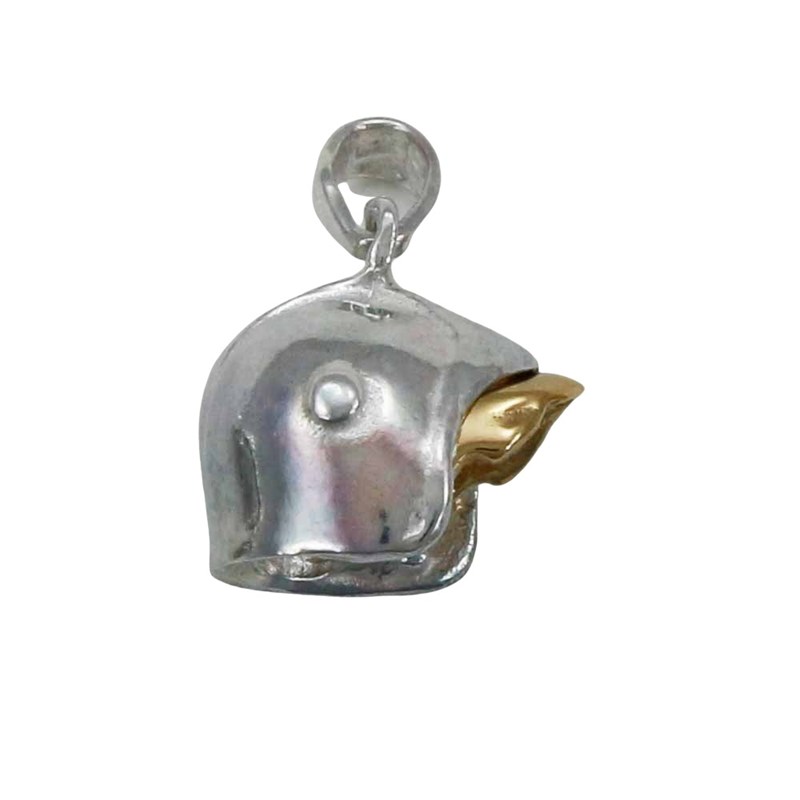 Pendentif casque de pompier F1 BICOLORE - Bicolore