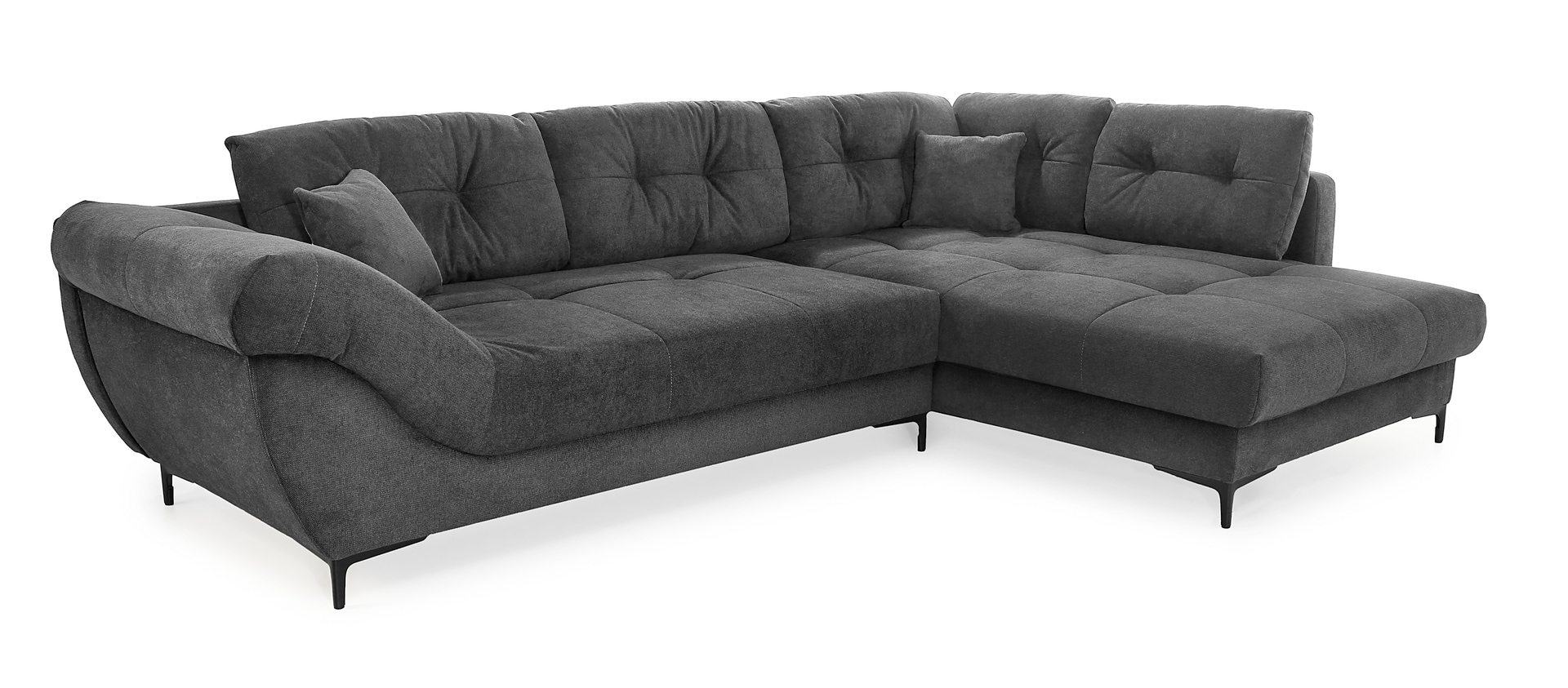Ecksofa SIENA dunkelgrau
