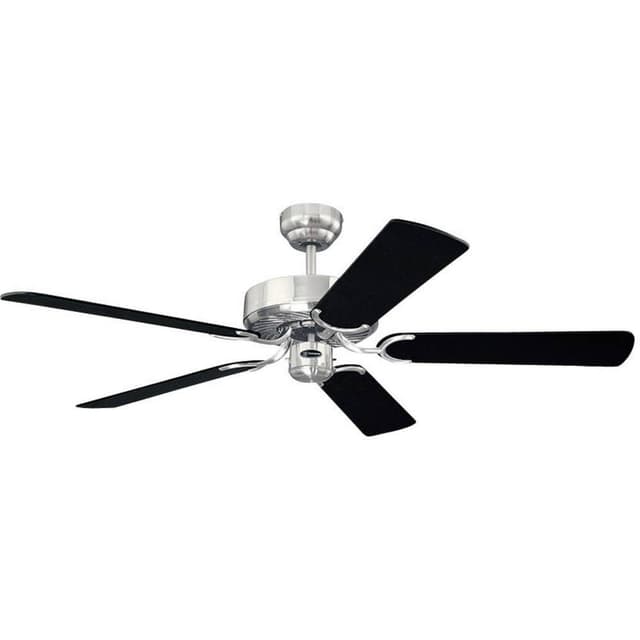 Westinghouse Chrom Cyclone Loftsventilator (Ø) 132 cm Vingefarve: Sort-sølv Chassisfarve: Krom