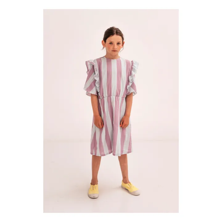 Repose AMS Robe Volant Rayure | Bleu ciel