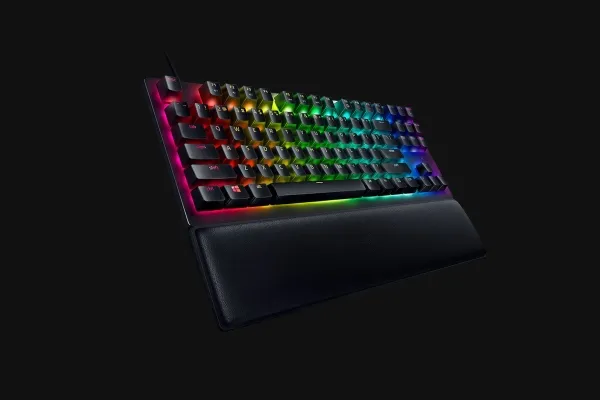 Razer Huntsman V2 TKL - Tastatur - backlit - USB-C - QWERTY - USA - tastkontakt: Razer Clicky Optical Purple