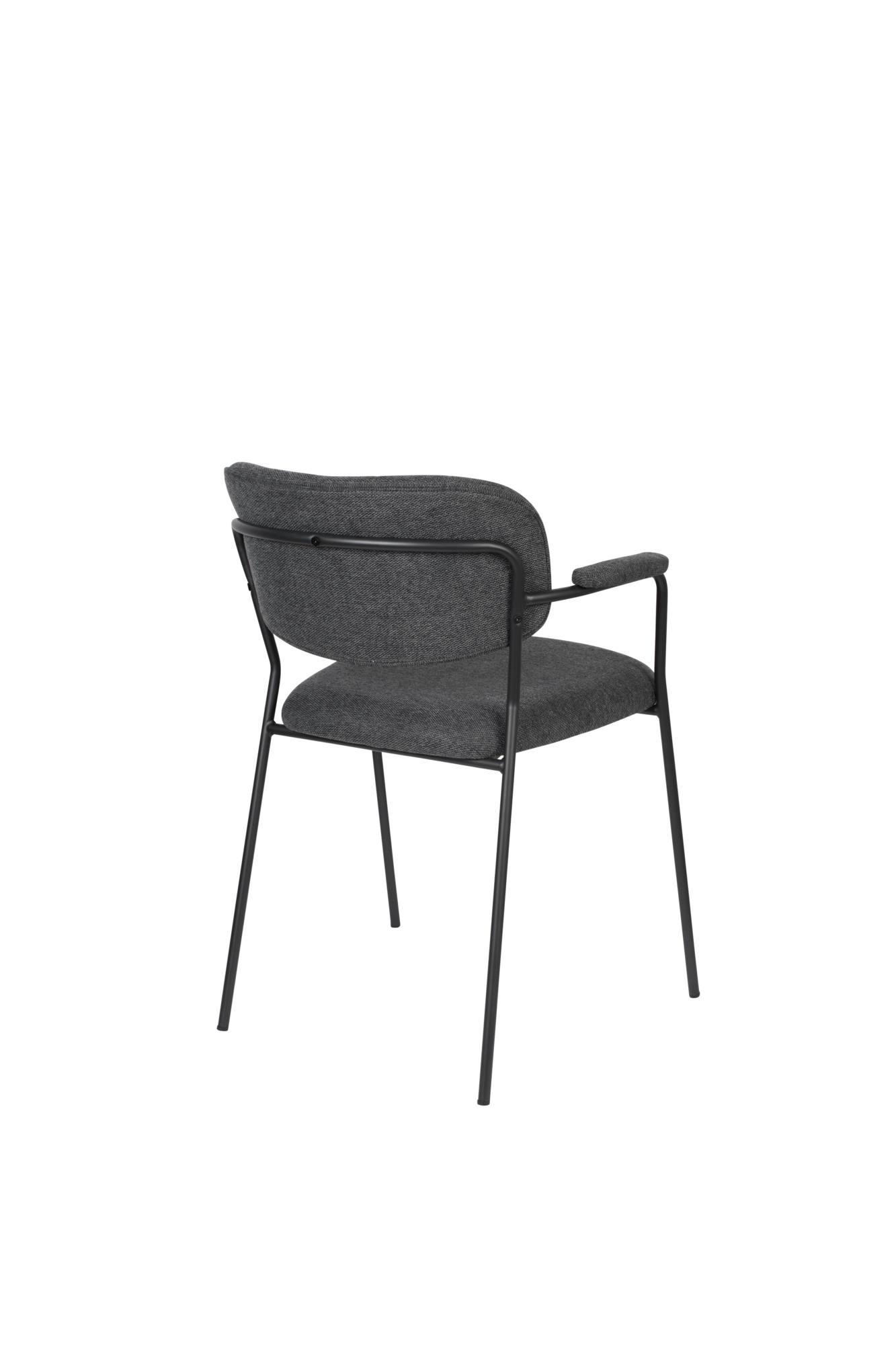 Housecraft living armstoel Jolien (set van 2) zwart/donkergrijs