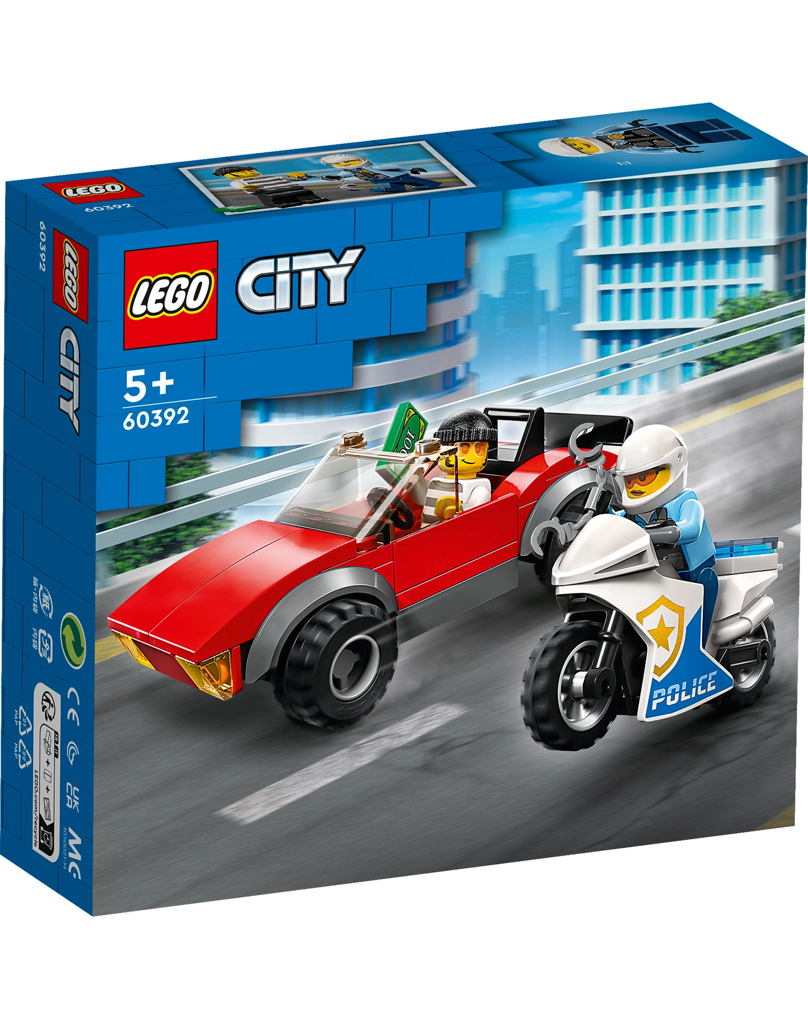 LEGO® City 60392 Verfolgungsjagd mit dem Polizeimotorrad