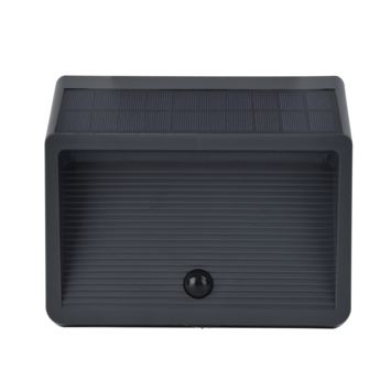 LUTEC wandlamp Linko Solar antraciet 11,5W met bewegingssensor