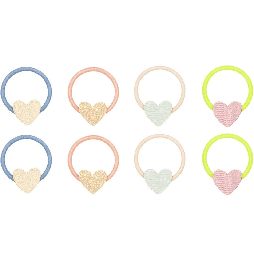 Mimi & lula haarelastiekjes dreamy hearts - 8st