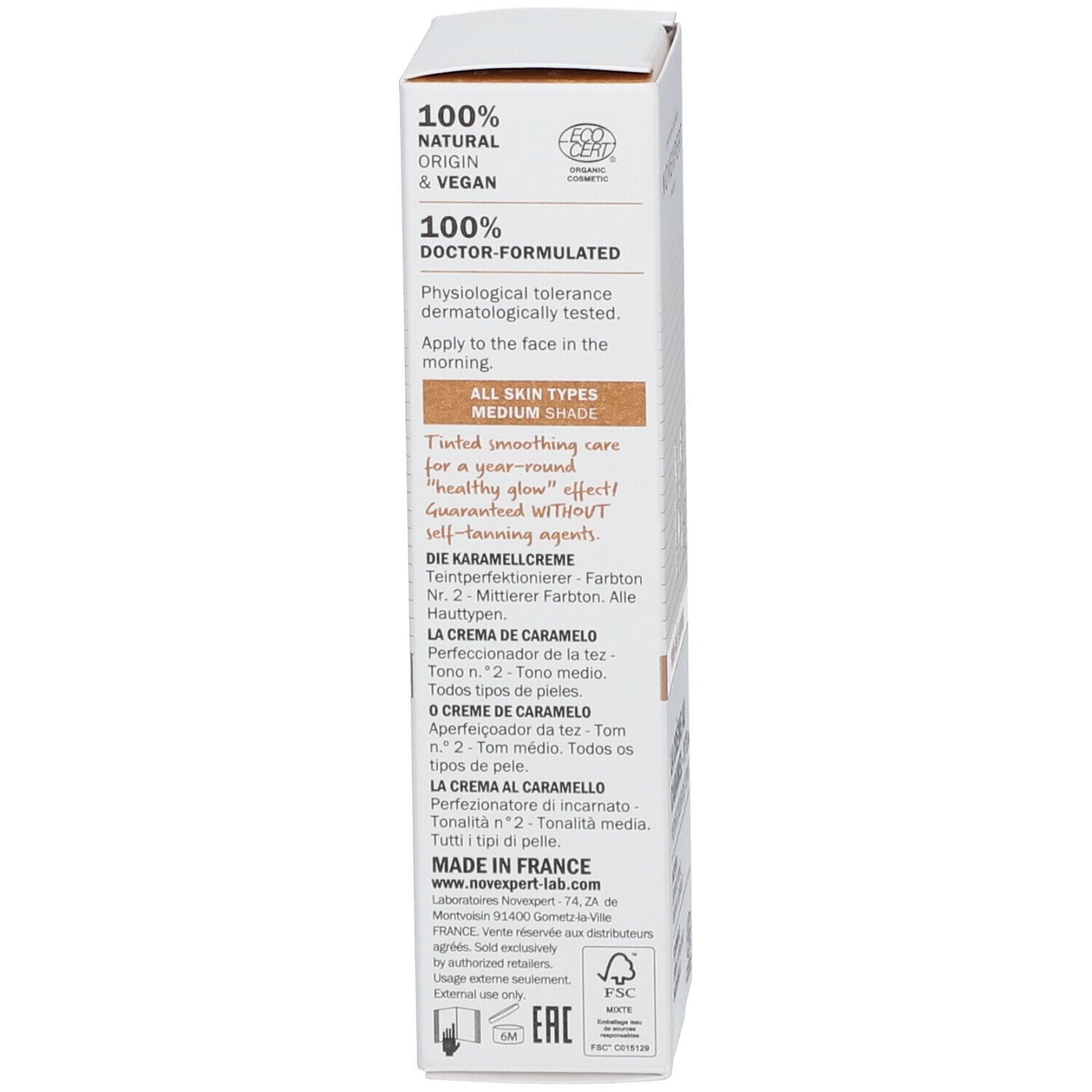 Laboratoires Novexpert La Crème mit Karamell Goldener Glanz 02