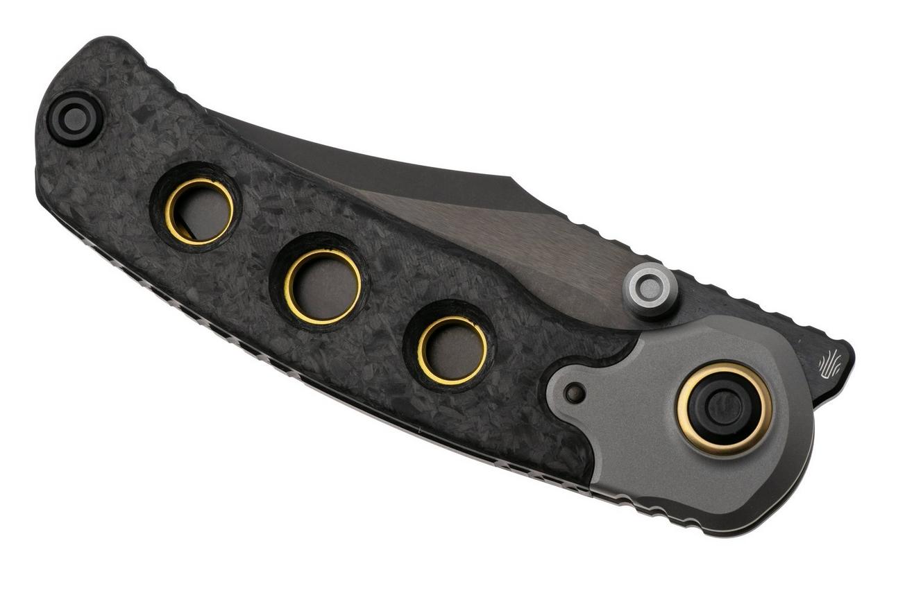 Kizer Pioneer ZX-FK03A1 Stonewashed DLC M390, Carbonfiber Titanium Bolster, zakmes