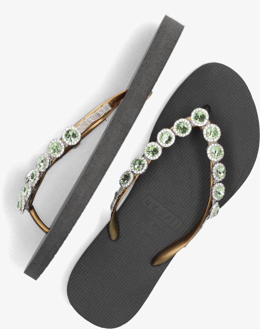 UZURII zwarte uzurii teenslippers beatrix