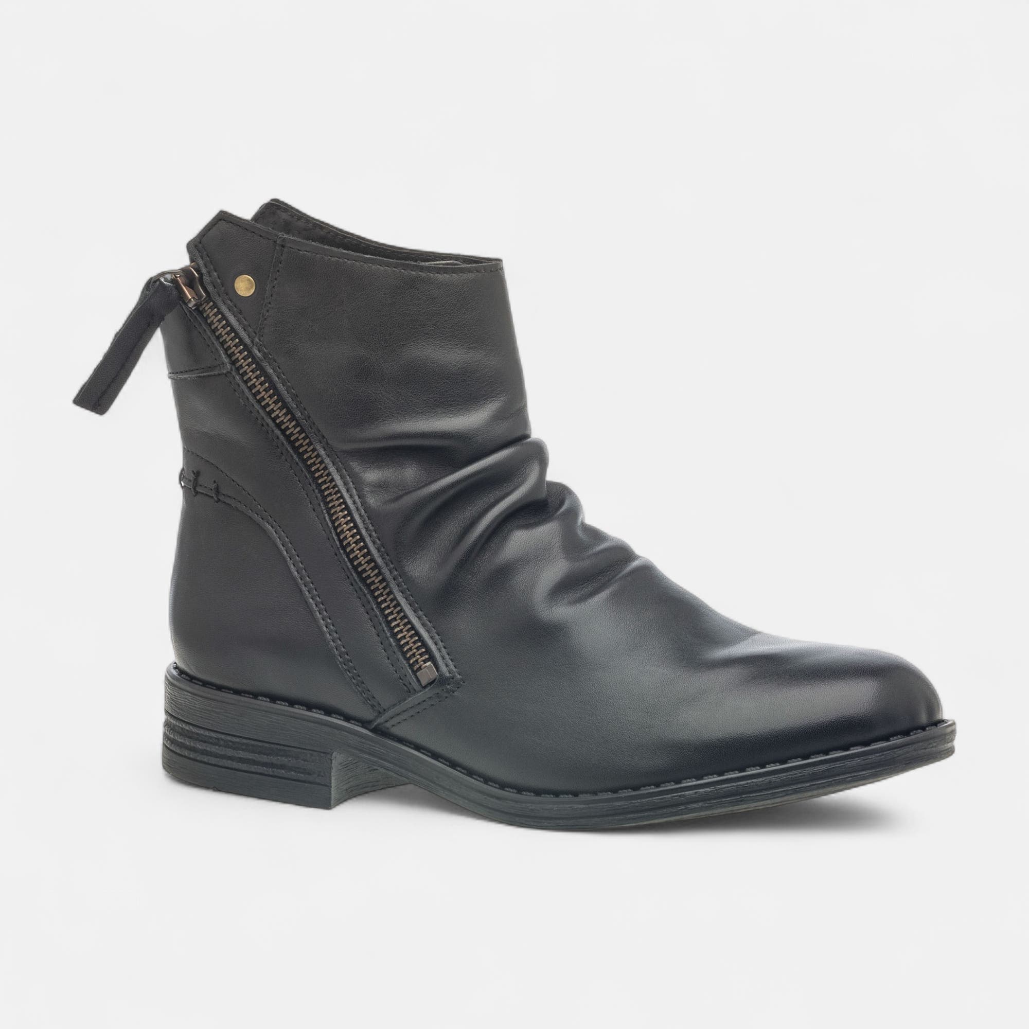 Bottines Femme en cuir noir