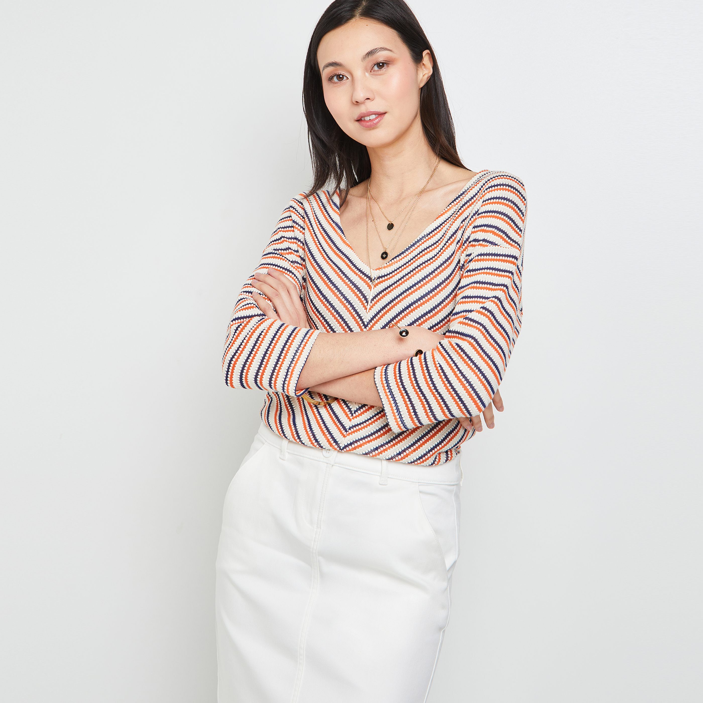 Tshirt ajouré femme - ECRU