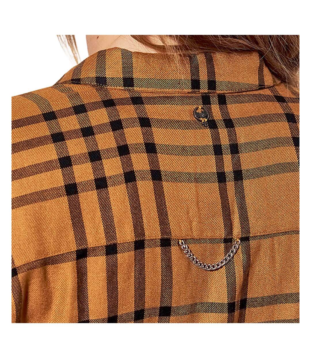 Chemise Marron à carreaux Femme Kaporal Vinz