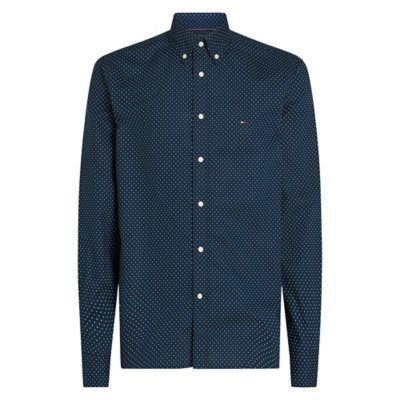Chemise à manches longues homme Flex Poplin Polka Do TOMMY HILFIGER