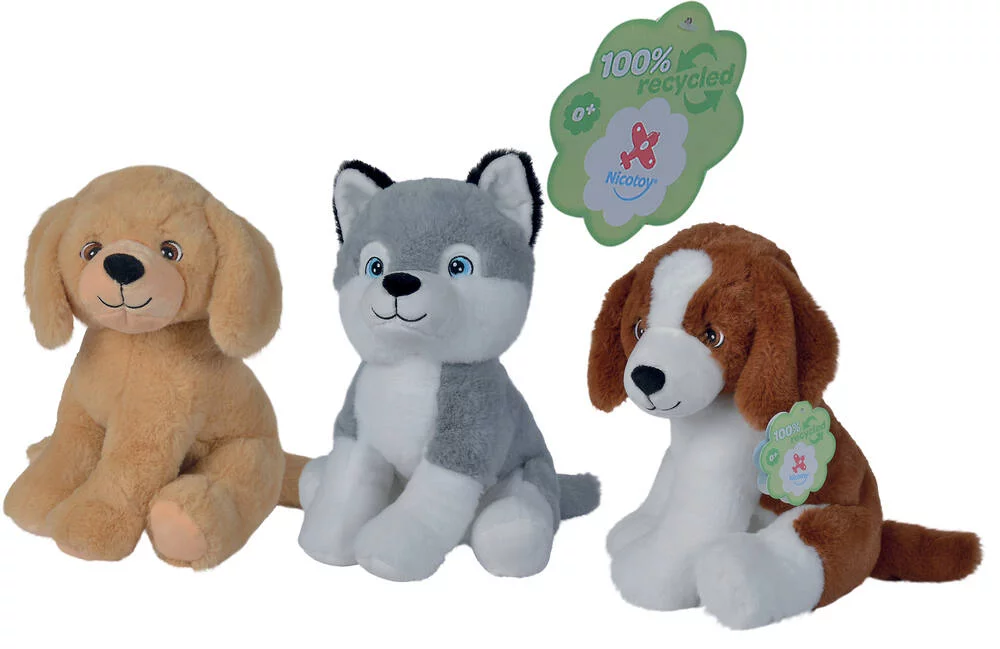 PELUCHE CHIEN 100 % - 28 CM