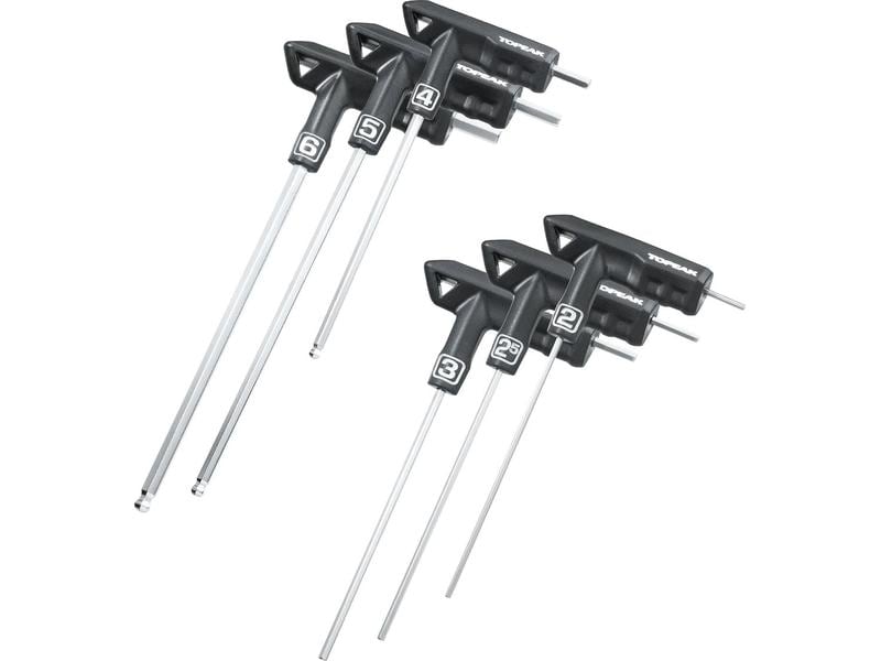 Topeak Inbusschlüsselset DuoHex T-Schlüssel Inbusschlüssel-Set mit 6 Tools