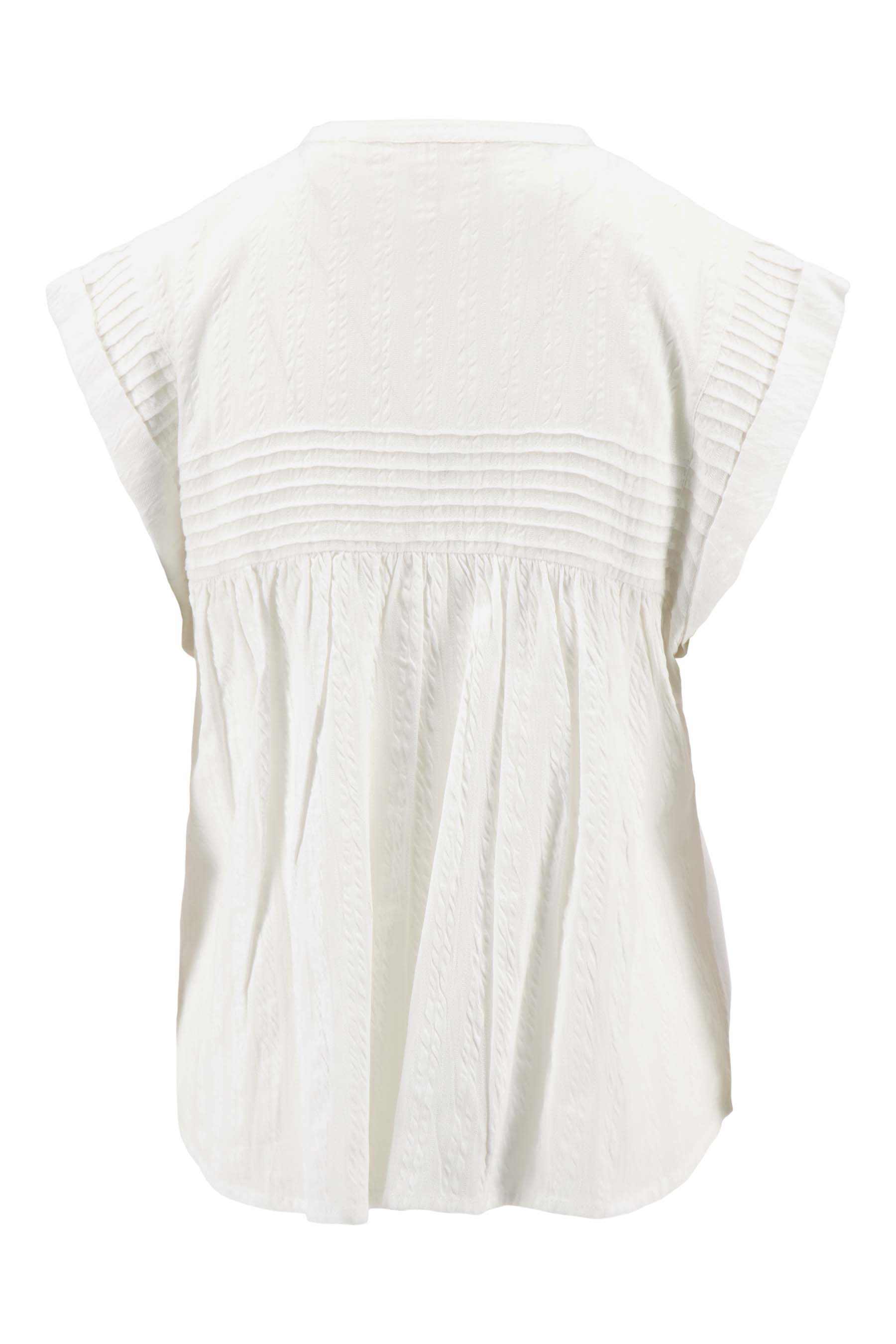 voile blouse met structuur streep
