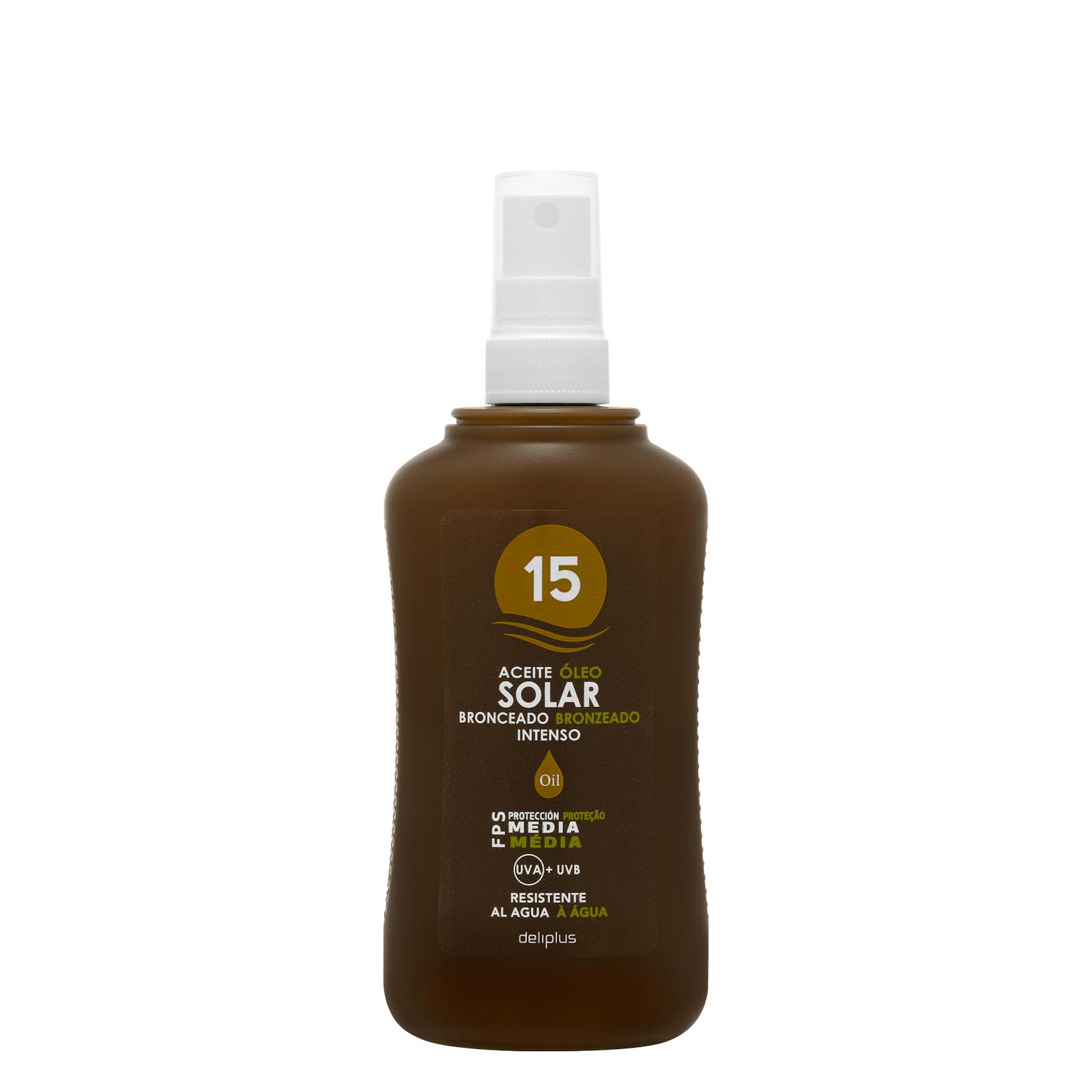Huile solaire protectrice bronzante intense Deliplus SPF 15