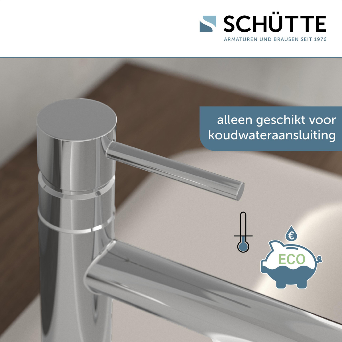 Schutte Laurana wastafelkraan chroom