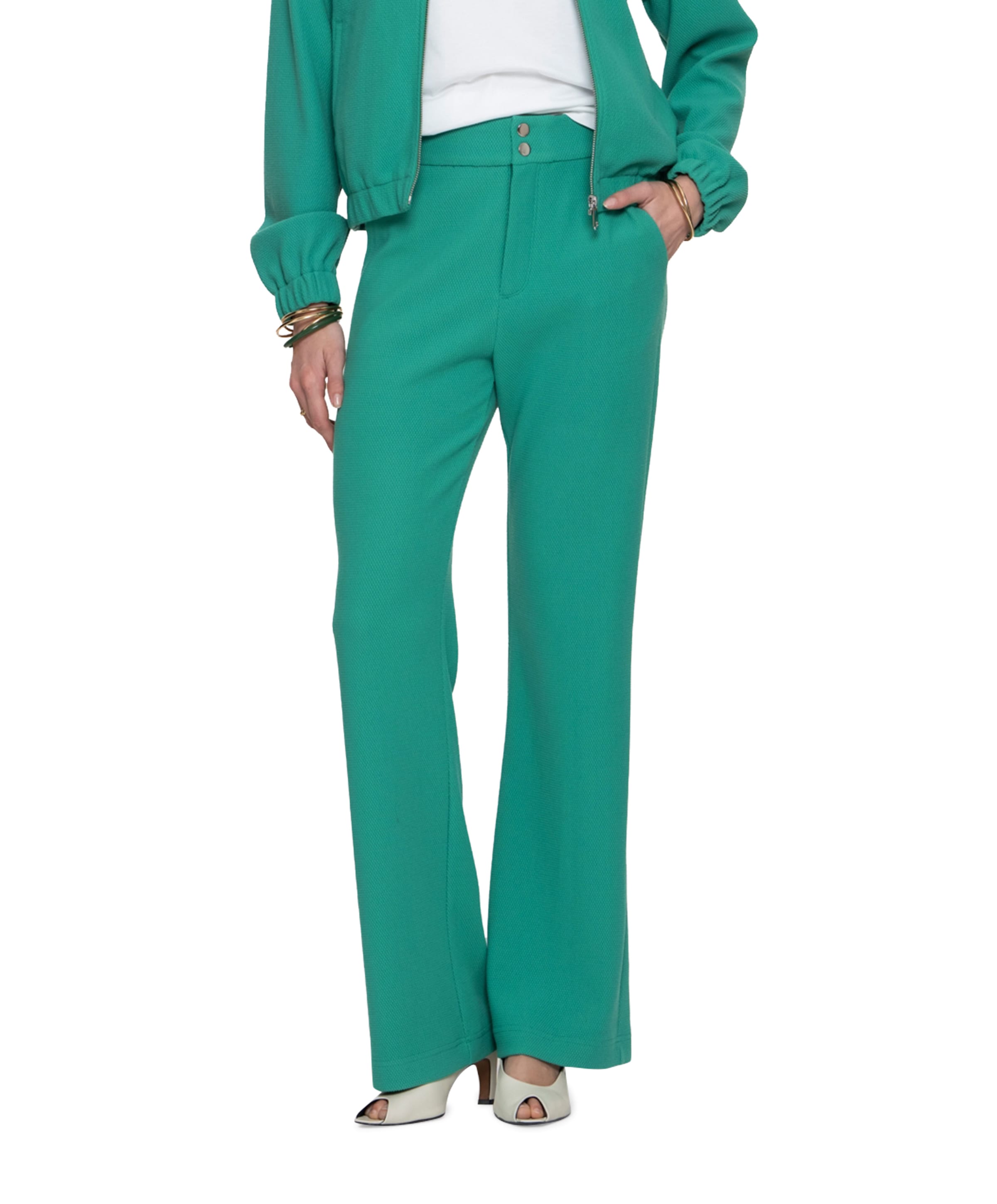 Geisha Pants comfy dames broek groen