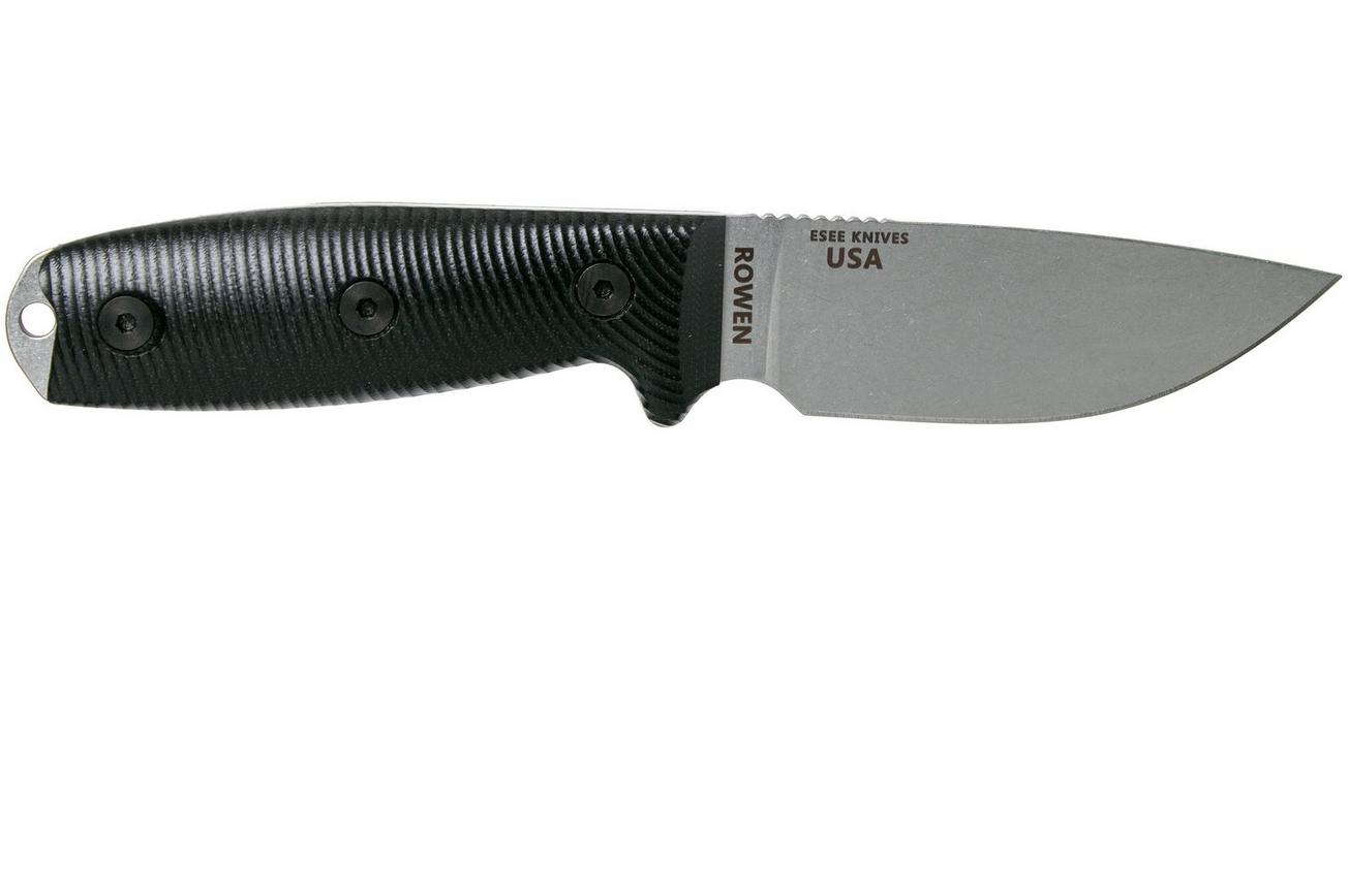 ESEE Model 3 S35VN 3D Black G10 survivalmes 3PM35V-001 zwarte schede   riemclip