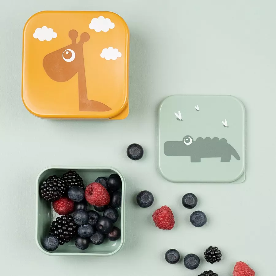 Done by Deer™ Snackbox-Set Deer friends Rosa 3-er Pack