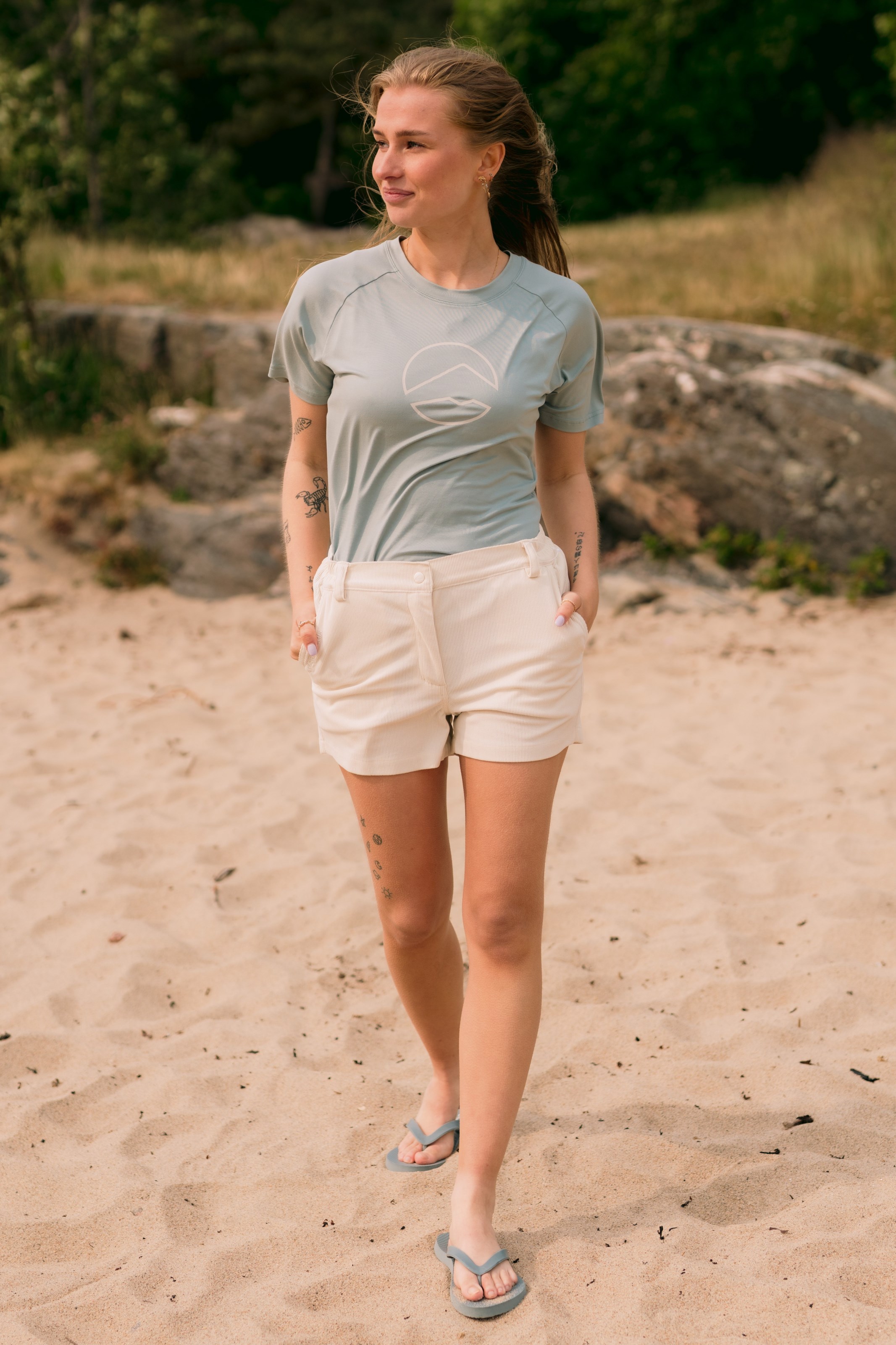 Stormberg Havsand cord slim kort shorts