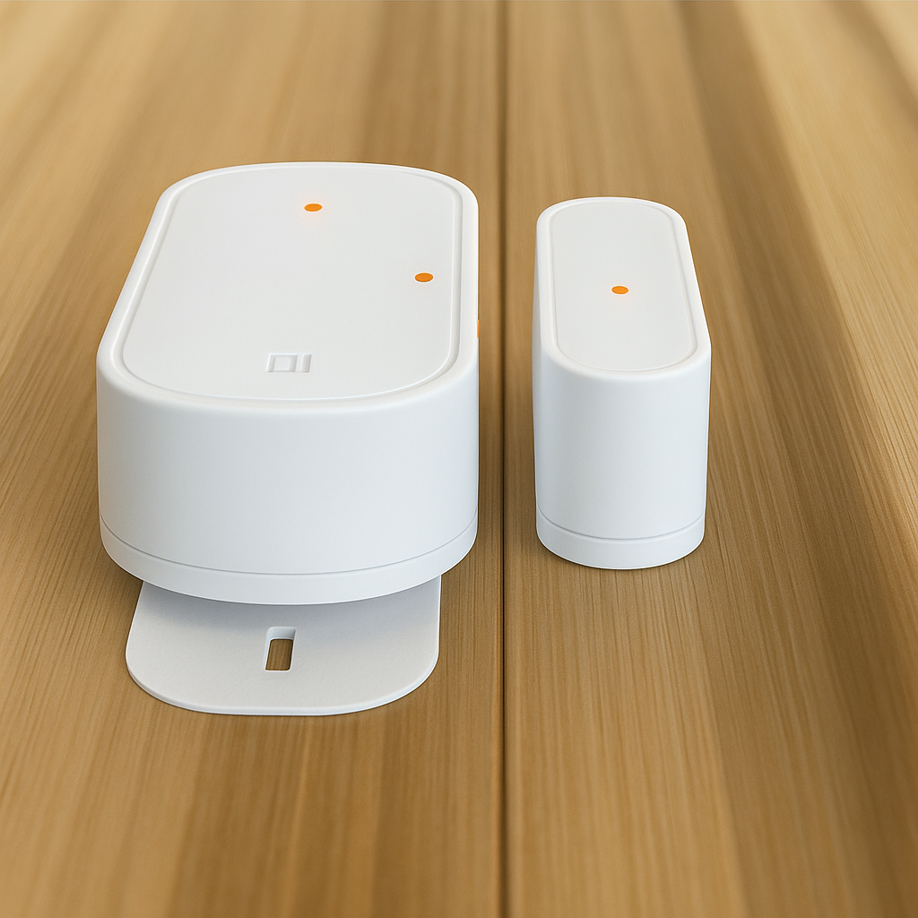 Magnetischer Smart Home Tür-/Fenster-Sensor / APP Benachrichtigung / Alarmgerät / Anti-Einbruch / Magnethaftung - Weiss