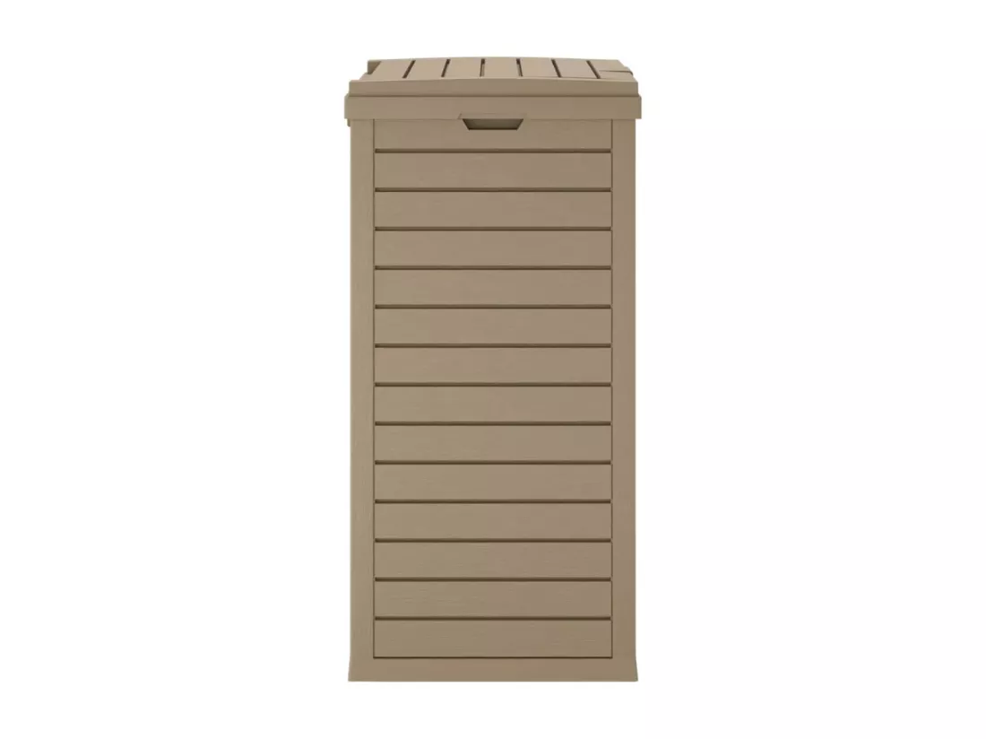 Poubelle d'extérieur marron clair marron 41 x 41 x 86 cm 02_0006115