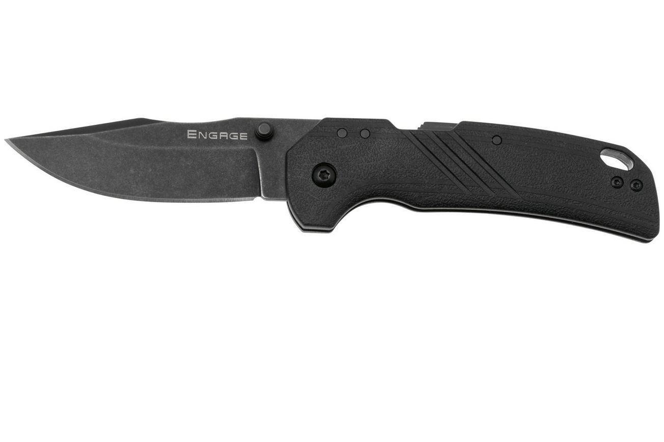Cold Steel Engage Clip Point FL-30DPLC-10B Blackwashed AUS10A, Black GFN, zakmes