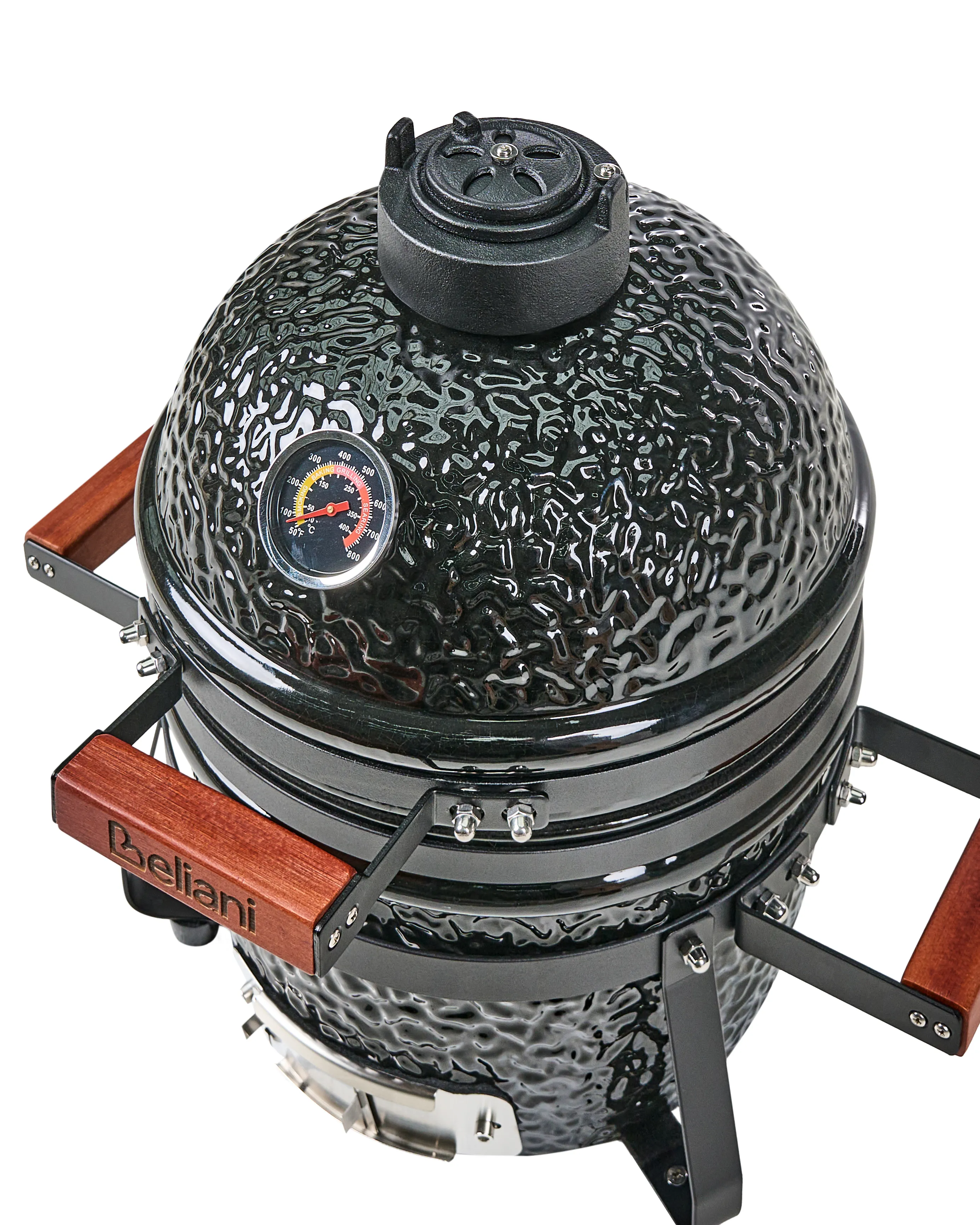 Mini houtskoolgrill KAMADO Keramiek Zwart