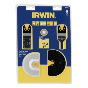 Irwin multitool zaagbladenset voor BLACK DECKER en Bosch- 4-delig