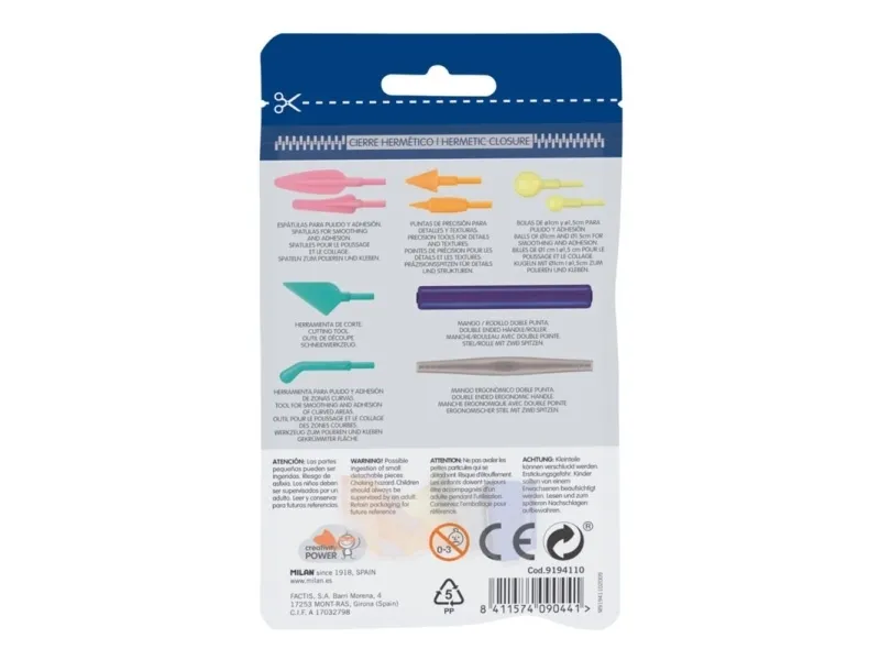 Milan Modelling tools, Modelleringsspatel, Plast, 100 mm, 15 mm, 170 mm, 30 g