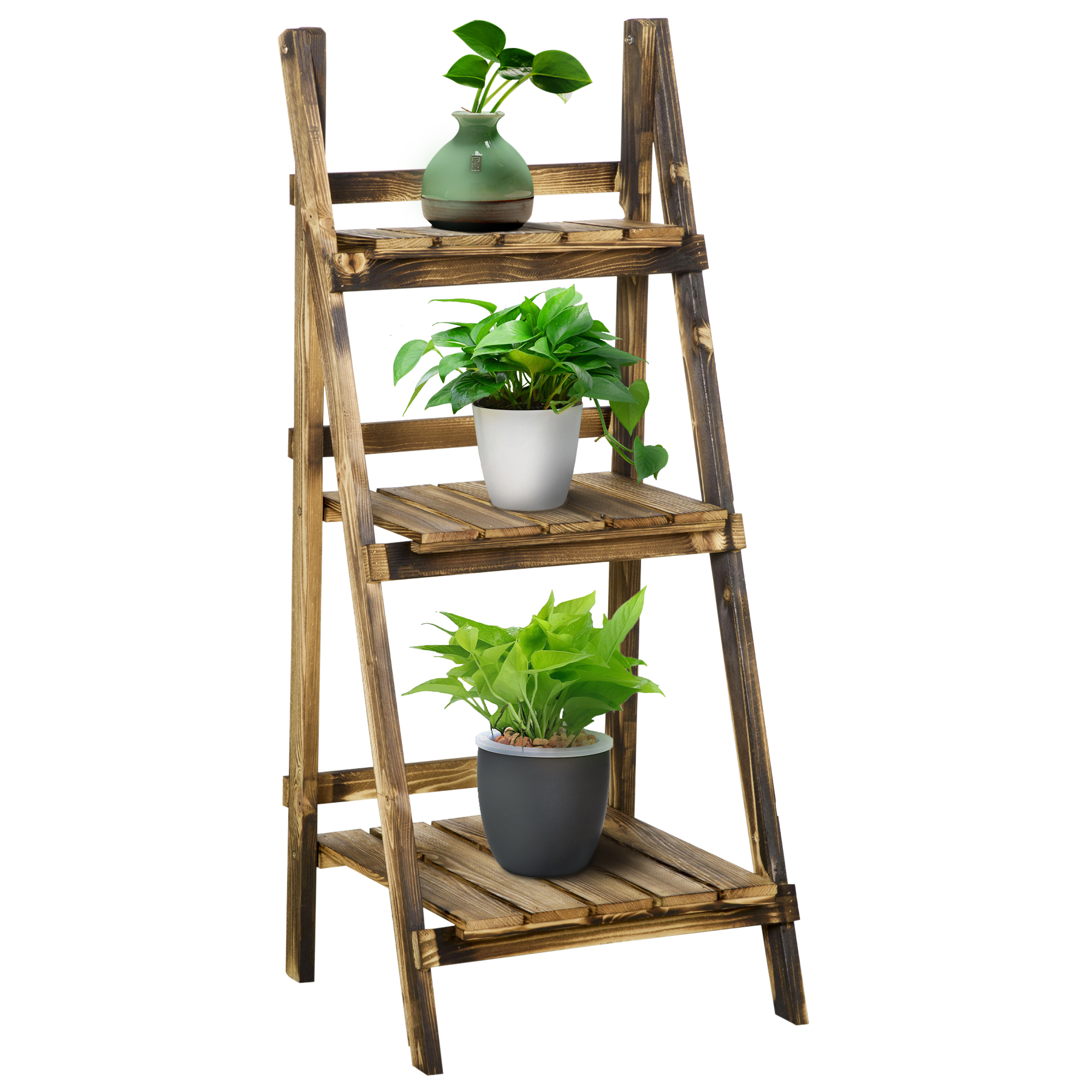 Prateleira para plantas Outsunny em madeira natural