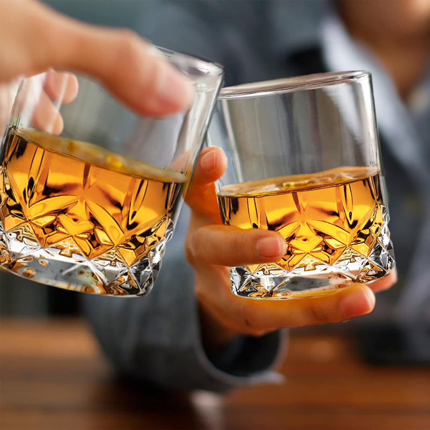 (7-tlg. Set) Edler Whisky Dekanter   Gläser Whiskey Geschenkset - Square Design