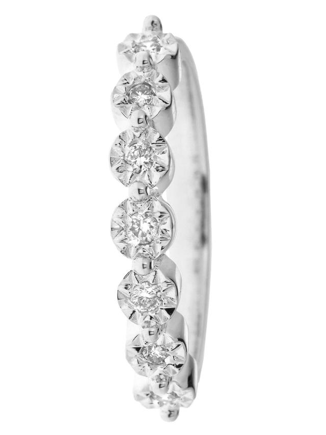 Rivière-Ring mit Brillanten, ges. ca. 0,14 ct. I/J, SI1