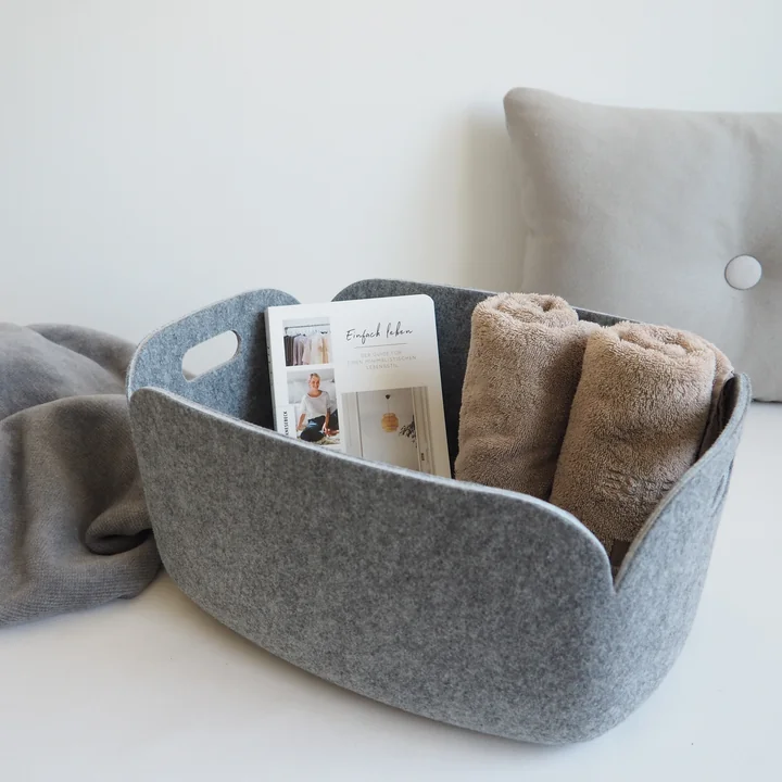 Muuto - Restore Aufbewahrungskorb 48 x 35 cm, braun-grün