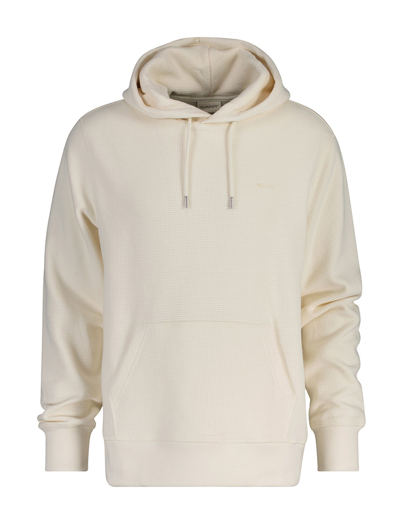 Beige Waffle Textured Sweatshirt