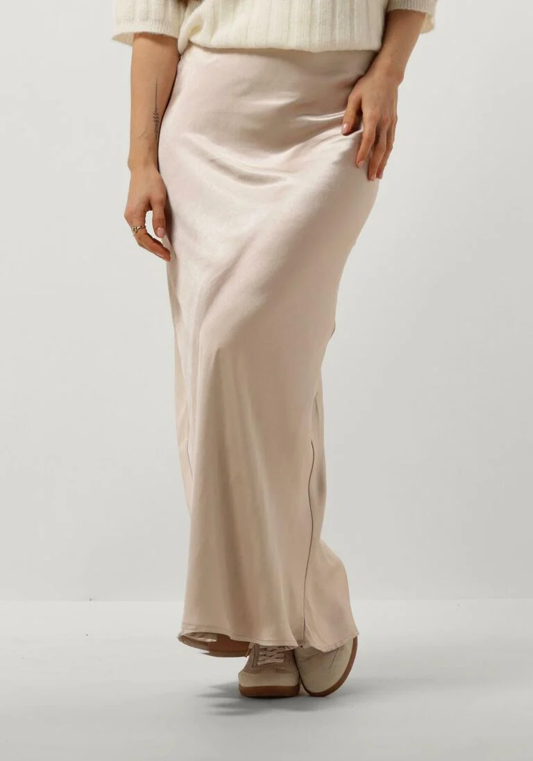 NOTRE-V ecru notre-v maxirok satin long skirt